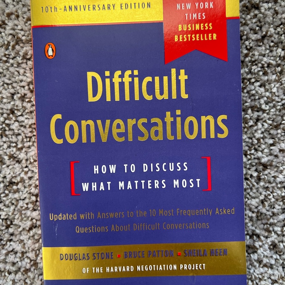 Difficult Conversations Book